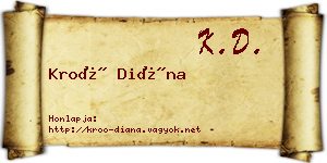 Kroó Diána névjegykártya