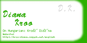 diana kroo business card